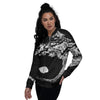 Yin Yang Roots Print Women's Bomber Jacket-grizzshop