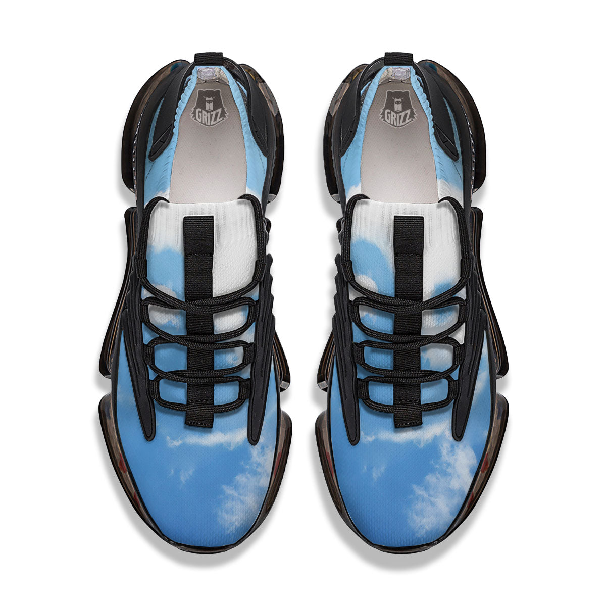 Yin Yang Space And Sky Print Black Gym Shoes-grizzshop