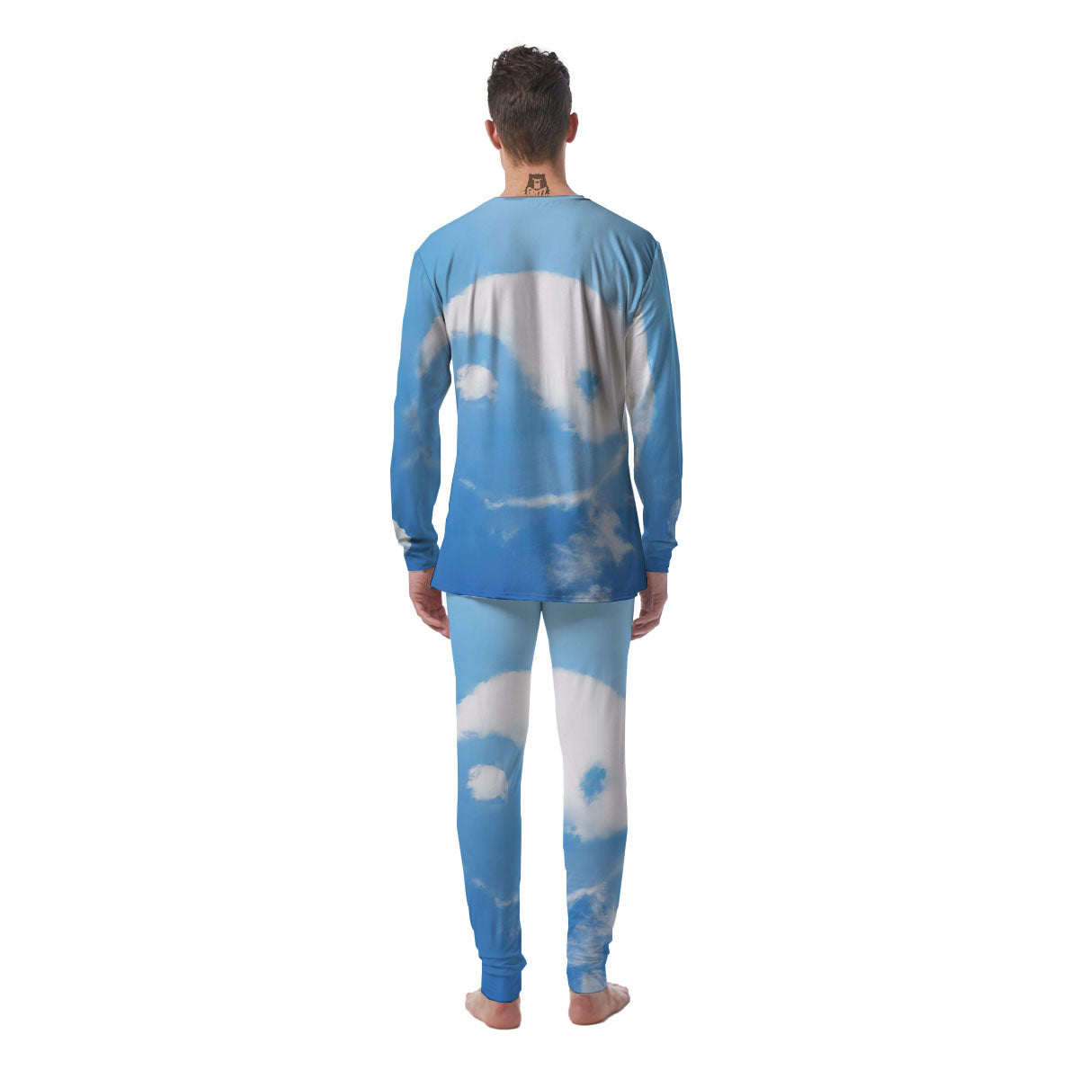 Yin Yang Space And Sky Print Men's Pajamas-grizzshop