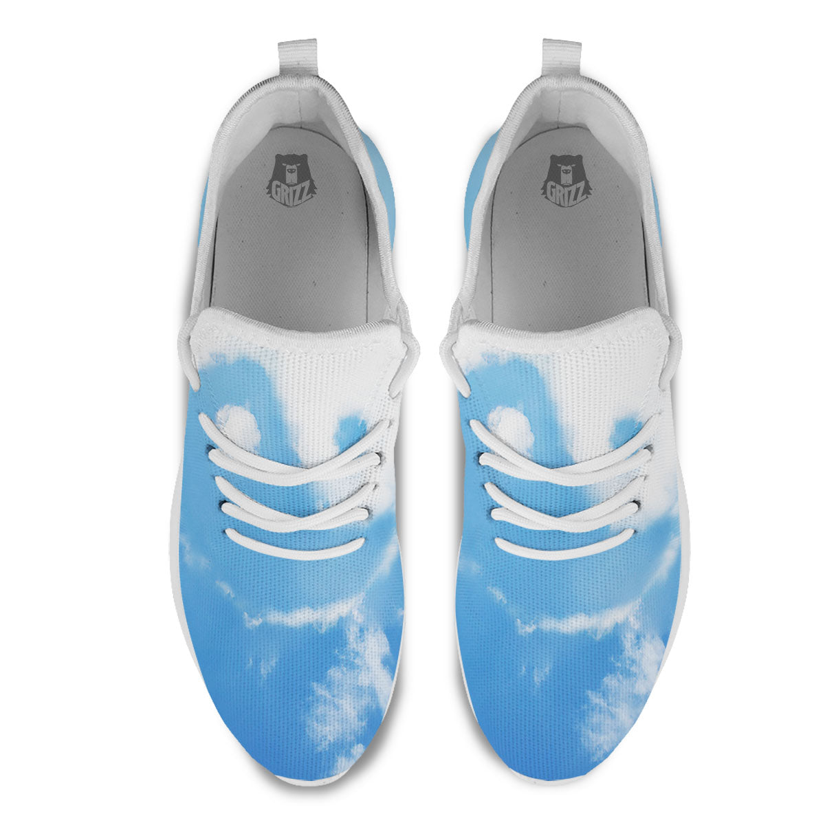 Yin Yang Space And Sky Print White Athletic Shoes-grizzshop