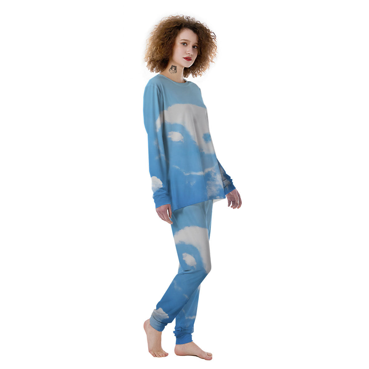 Yin Yang Space And Sky Print Women's Pajamas-grizzshop
