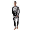 Yin Yang Sun White And Black Print Men's Pajamas-grizzshop