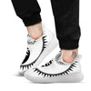 Yin Yang Sun White And Black Print White Athletic Shoes-grizzshop