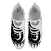 Yin Yang Sun White And Black Print White Athletic Shoes-grizzshop