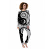 Yin Yang Sun White And Black Print Women's Pajamas-grizzshop