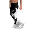 Yin Yang Symbol White And Black Print Men's Leggings-grizzshop