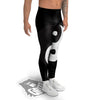 Yin Yang Symbol White And Black Print Men's Leggings-grizzshop