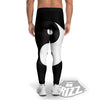 Yin Yang Symbol White And Black Print Men's Leggings-grizzshop