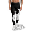 Yin Yang Symbol White And Black Print Men's Leggings-grizzshop