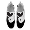 Yin Yang Symbol White And Black Print White Athletic Shoes-grizzshop