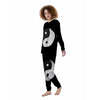 Yin Yang Symbol White And Black Print Women's Pajamas-grizzshop