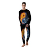 Yin Yang Water And Fire Print Men's Pajamas-grizzshop