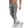 Yin Yang White And Black Print Pattern Men's Leggings-grizzshop