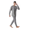 Yin Yang White And Grey Print Pattern Men's Pajamas-grizzshop