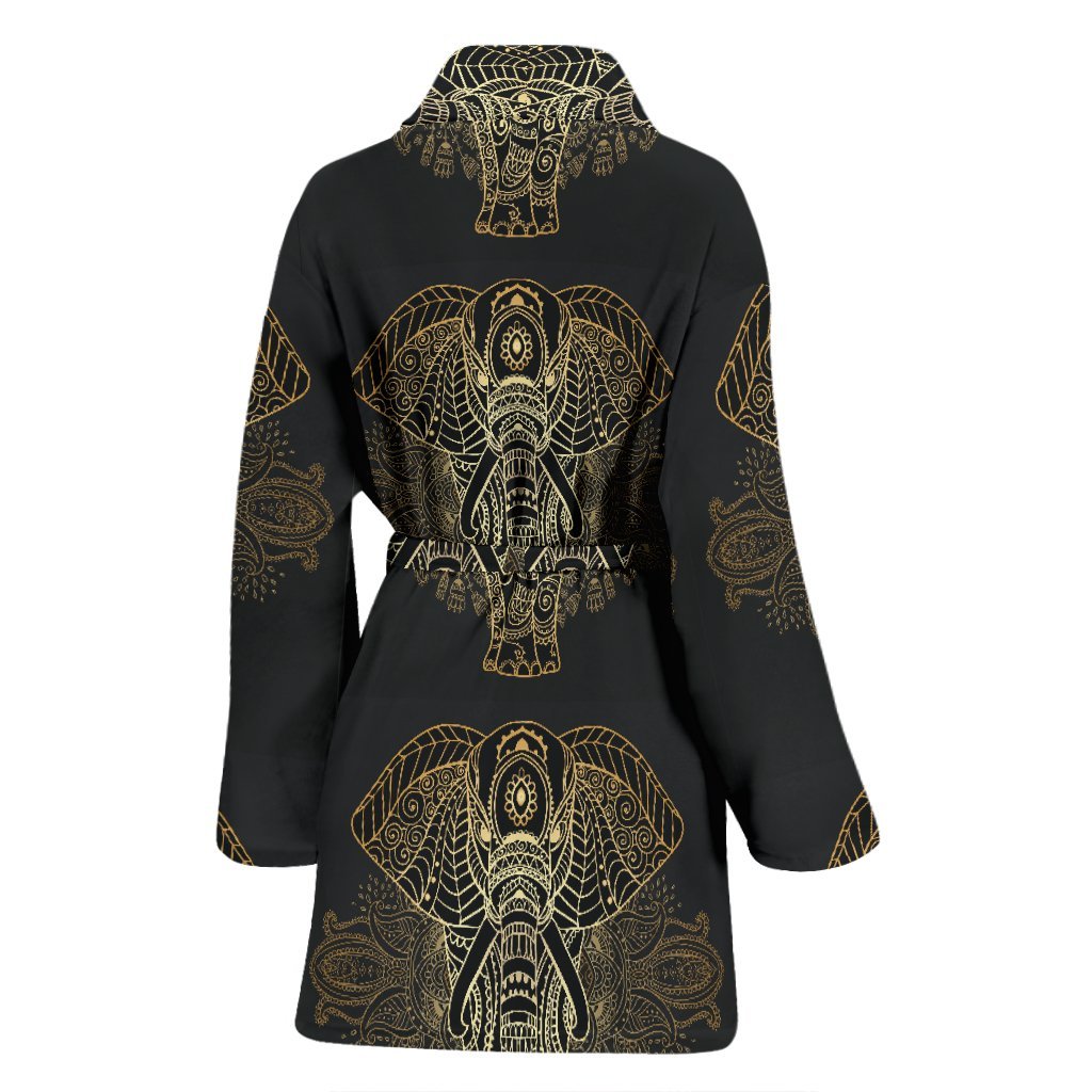 Yoga Elephant Mandala Women Long Robe-grizzshop