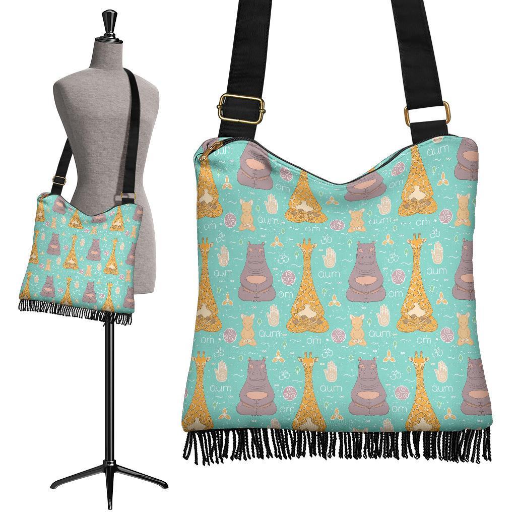 Yoga Meditation Pattern Print Crossbody bags-grizzshop