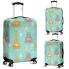 Yoga Meditation Pattern Print Luggage Cover Protector-grizzshop