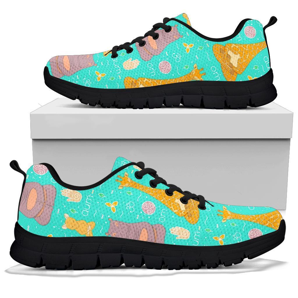 Yoga Meditation Pattern Print Sneaker Shoes For Men Women-grizzshop