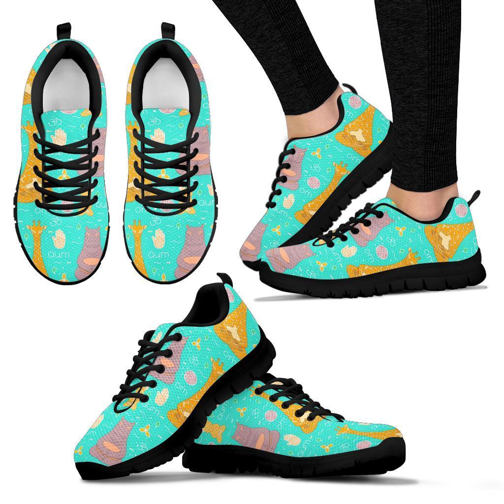 Yoga Meditation Pattern Print Sneaker Shoes For Men Women-grizzshop