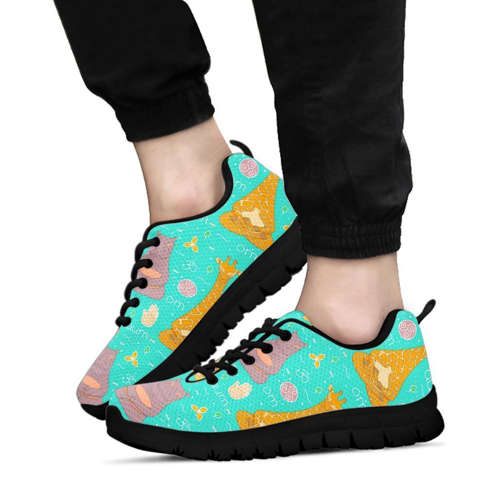 Yoga Meditation Pattern Print Sneaker Shoes For Men Women-grizzshop