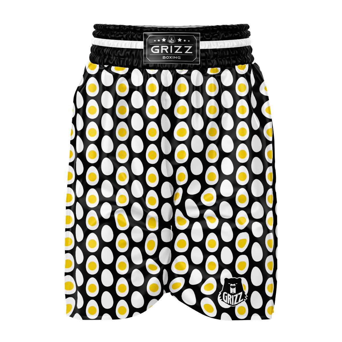 Yolk Egg Print Pattern Boxing Shorts-grizzshop