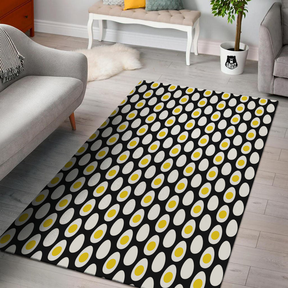Yolk Egg Print Pattern Floor Mat-grizzshop