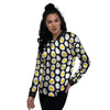 Yolk Egg Print Pattern Women's Bomber Jacket-grizzshop