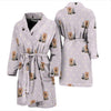 Yorkshire Terrier Dog Puppy Pattern Print Men Long Robe-grizzshop