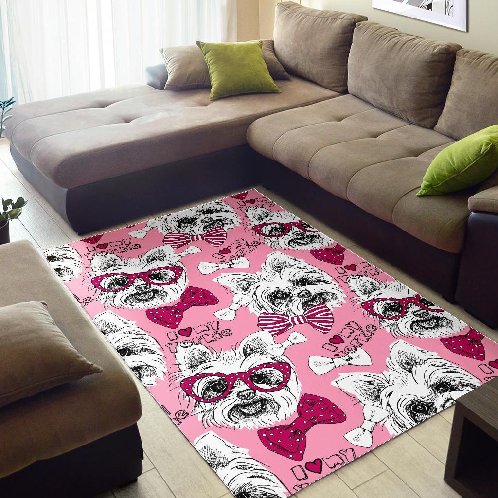 Yorkshire Terrier Dog Puppy Print Pattern Floor Mat-grizzshop
