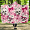 Yorkshire Terrier Dog Puppy Print Pattern Hooded Blanket-grizzshop