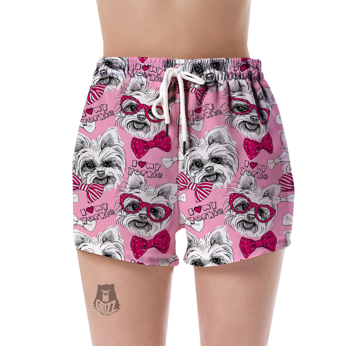 Yorkshire Terrier Dog Puppy Print Pattern Women's Shorts-grizzshop