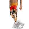 Yorkshire Terrier Red Cap Print Men's Leggings-grizzshop