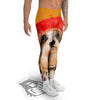 Yorkshire Terrier Red Cap Print Men's Leggings-grizzshop