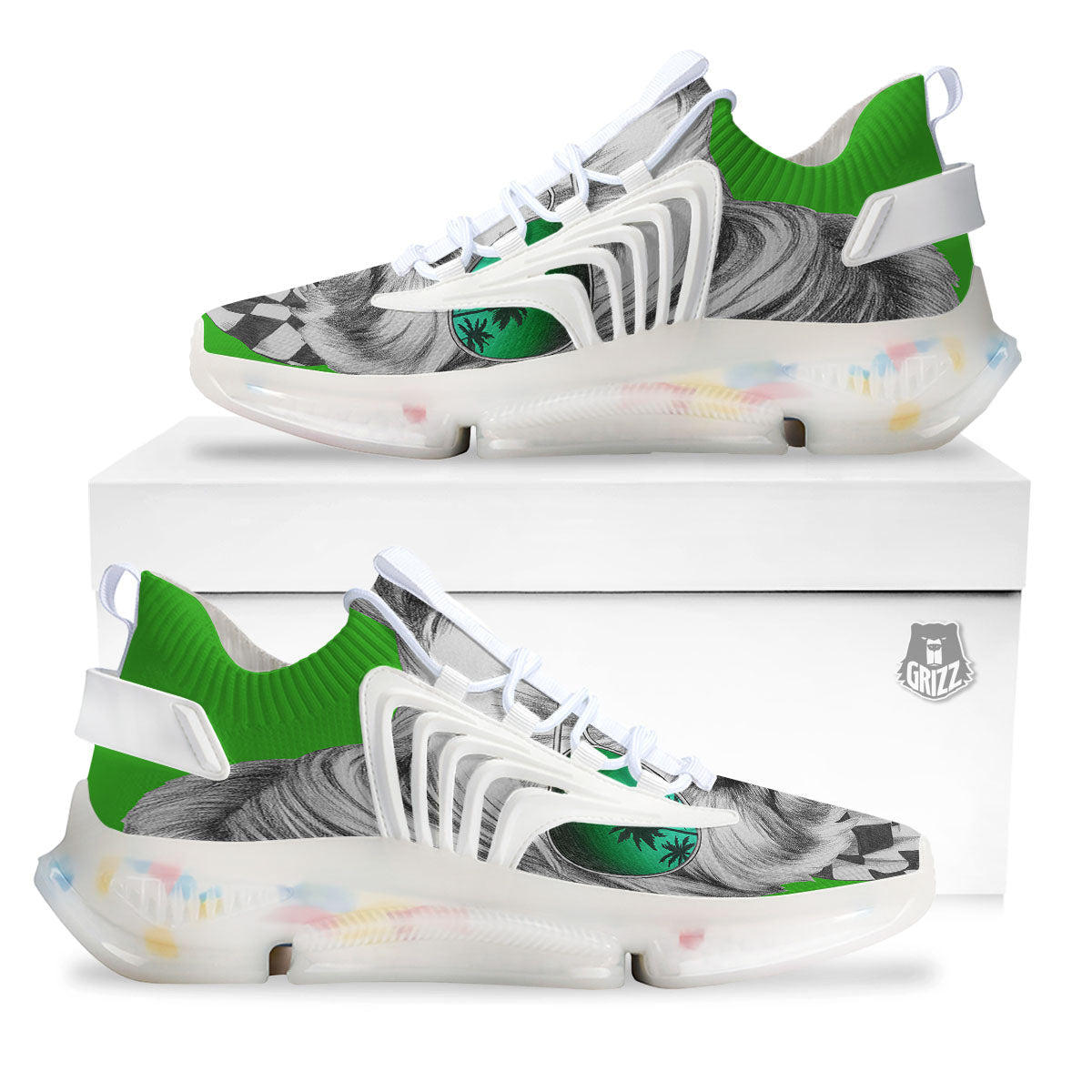 Yorkshire Terrier Sunglasses Print White Gym Shoes-grizzshop