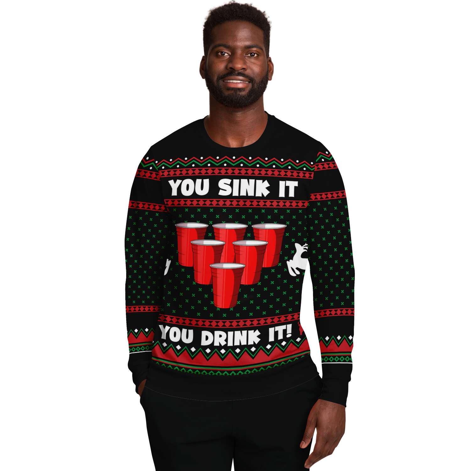 You Sink It You Drink It Ugly Christmas Sweater-grizzshop