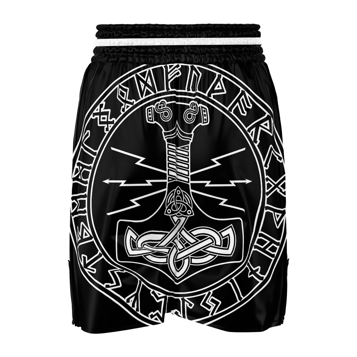 Younger Futhark And Mjolnir Print Boxing Shorts-grizzshop