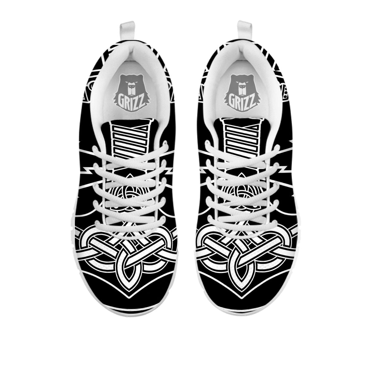 Younger Futhark And Mjolnir Print White Sneaker-grizzshop