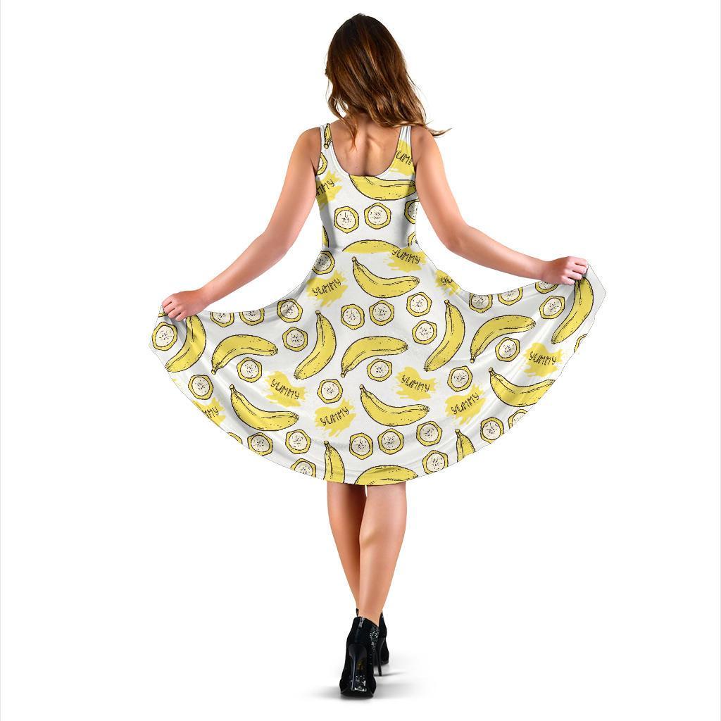 Yummy Banana Pattern Print Dress-grizzshop