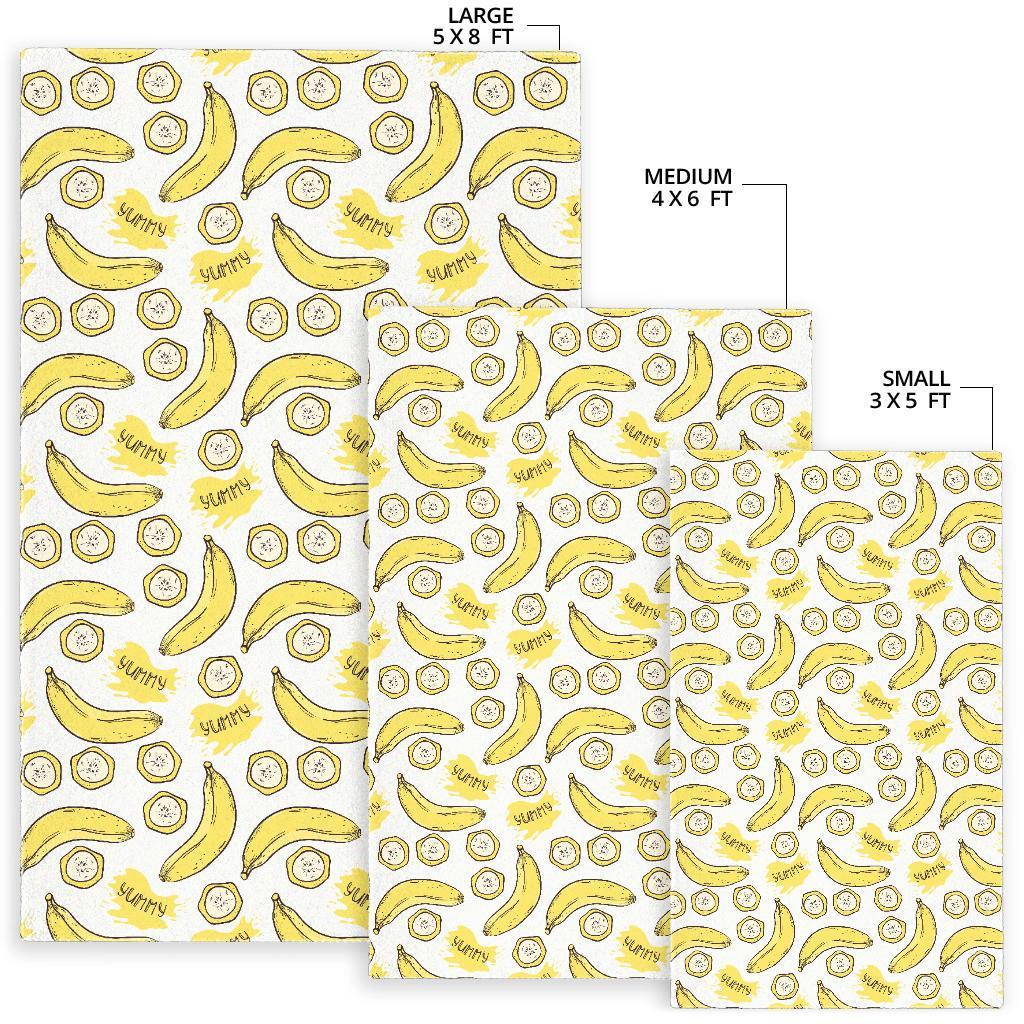 Yummy Banana Pattern Print Floor Mat-grizzshop