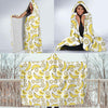 Yummy Banana Pattern Print Hooded Blanket-grizzshop