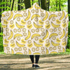 Yummy Banana Pattern Print Hooded Blanket-grizzshop