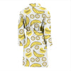 Yummy Banana Pattern Print Men Long Robe-grizzshop