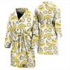 Yummy Banana Pattern Print Men Long Robe-grizzshop