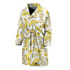 Yummy Banana Pattern Print Men Long Robe-grizzshop