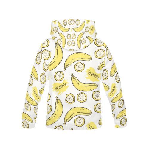 Yummy Banana Pattern Print Men Pullover Hoodie-grizzshop