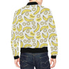 Yummy Banana Pattern Print Men's Bomber Jacket-grizzshop