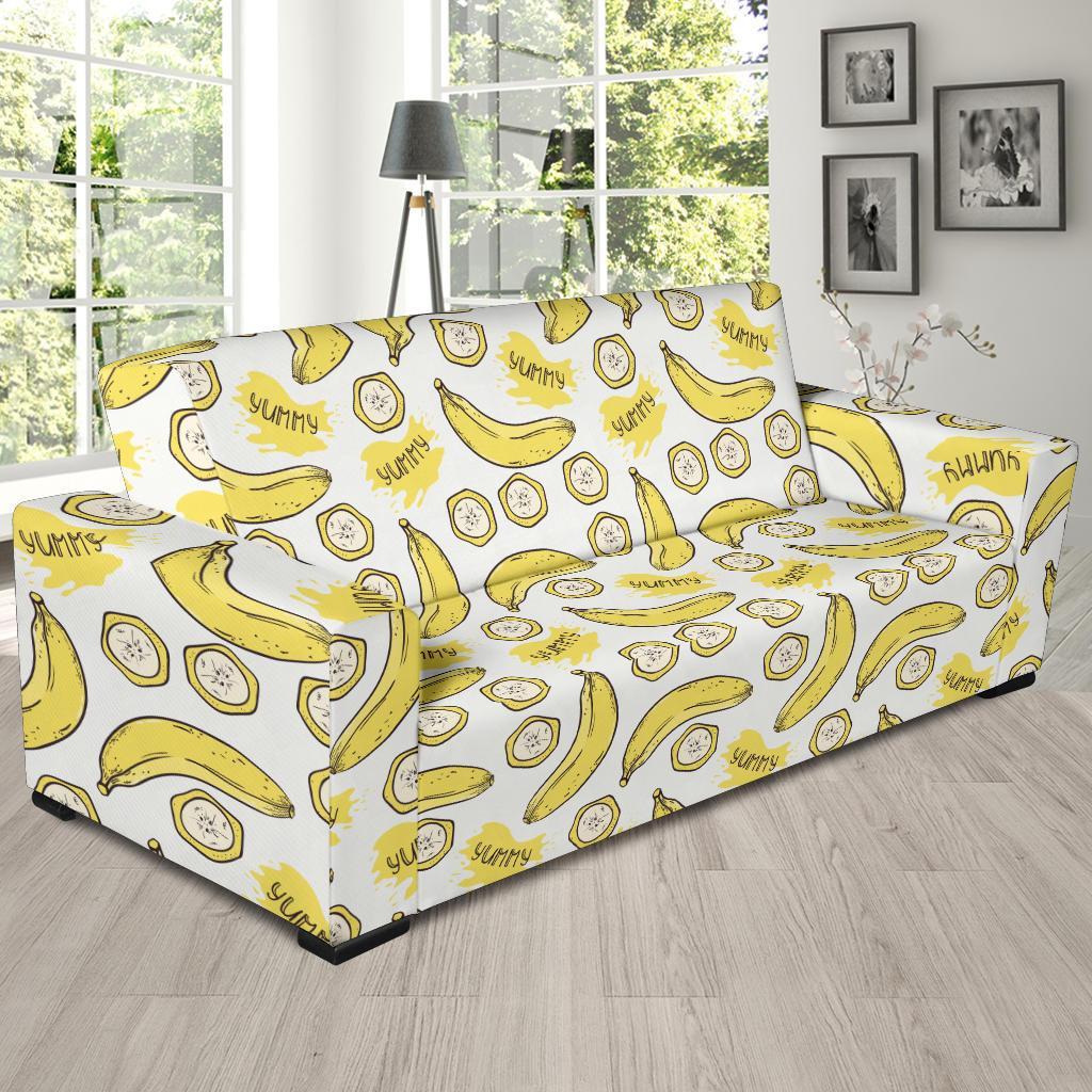 Yummy Banana Pattern Print Sofa Covers-grizzshop