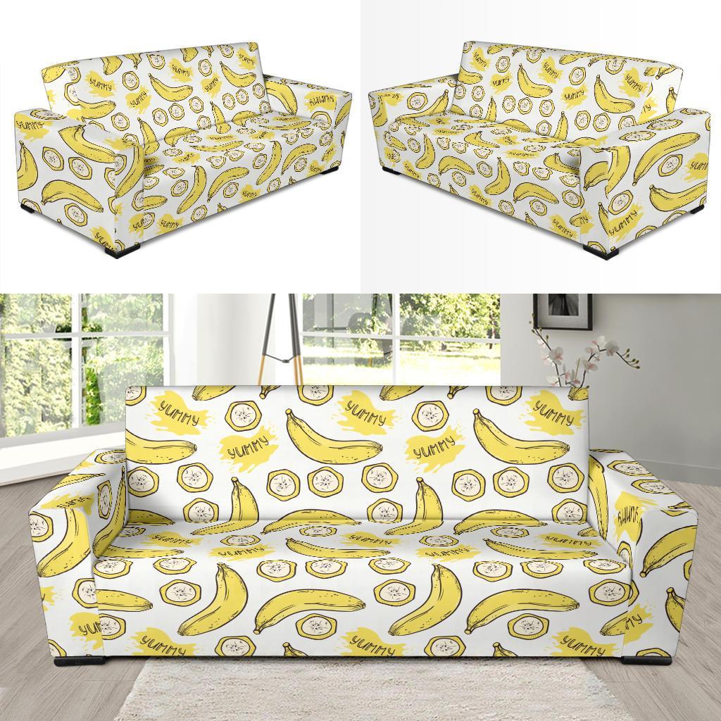 Yummy Banana Pattern Print Sofa Covers-grizzshop