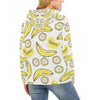 Yummy Banana Pattern Print Women Pullover Hoodie-grizzshop