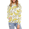 Yummy Banana Pattern Print Women Pullover Hoodie-grizzshop